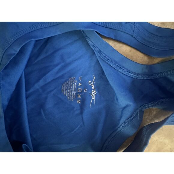 Gottex M Basic Active Tank Top Blue Wicking Stretch - Picture 4 of 4